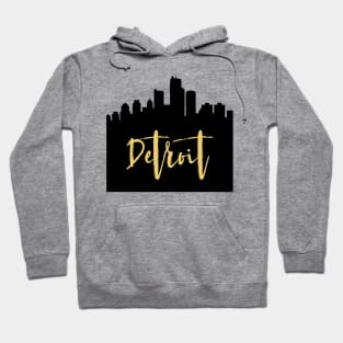 DETROIT MICHIGAN DESIGNER SILHOUETTE SKYLINE ART Hoodie